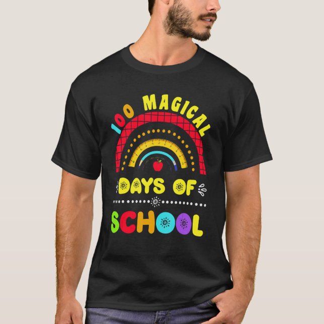 T-shirt 100 Magical Days Of School Teacher Student 100th D (Devant)