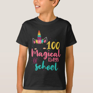 T-shirt 100 Magical Days of School Unicorn Cadeau enseigna