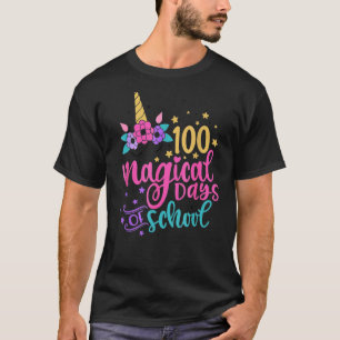 T-shirt 100 Magical Days of School Unicorn enseignant étud
