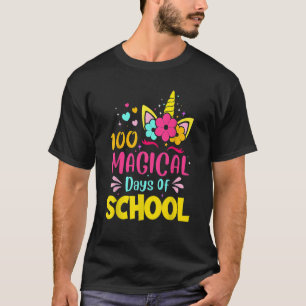 T-shirt 100 Magical Days of School Unicorn Enseignant Étud