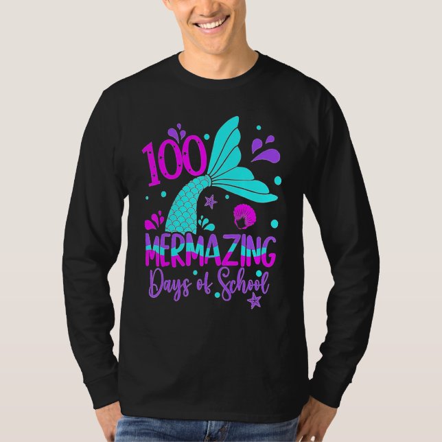 T-shirt 100 Mermazing Days Of School Cute Mermaid 100th Da (Devant)