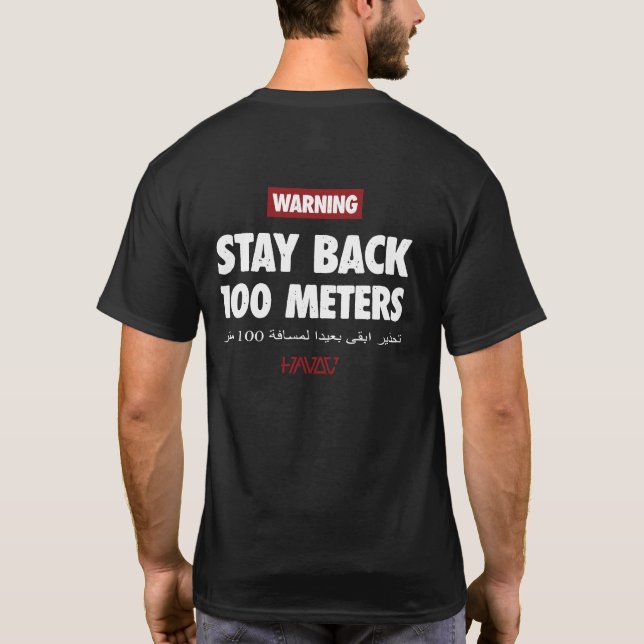 T-shirt 100 Meters Black Tee for Military Vets, Havoc7 (Dos)