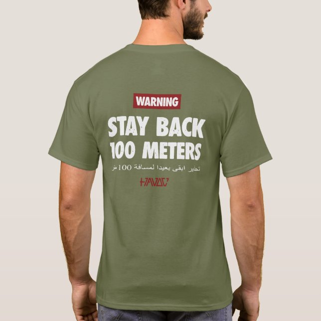 T-shirt 100 Meters Olive Tee for Military Vets, Havoc7 (Dos)
