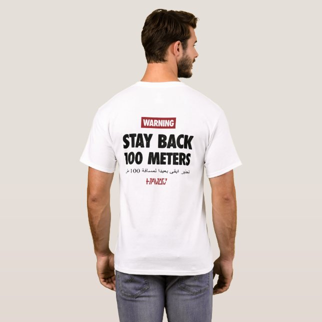 T-shirt 100 Meters White Tee for Military Vets, Havoc7 (Dos entier)