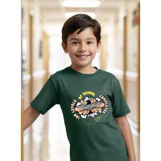 T-shirt 100 niveaux d'école de l'enfant achevé