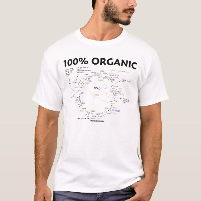 T-shirt 100% organique (cycle de Krebs de chimie (Devant)
