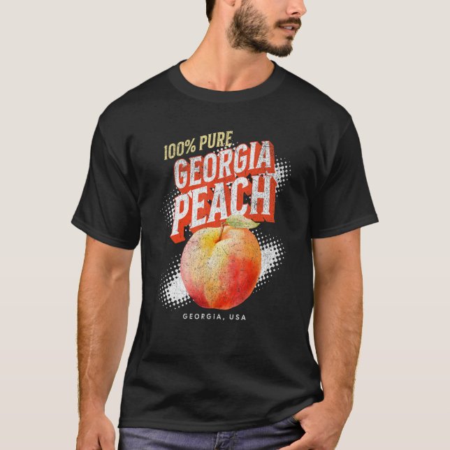 T-shirt 100 Pêche de Géorgie pure (Devant)