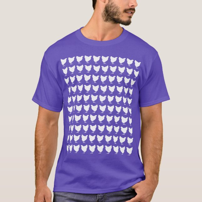 T-shirt 100 poulets - Blanc (Devant)