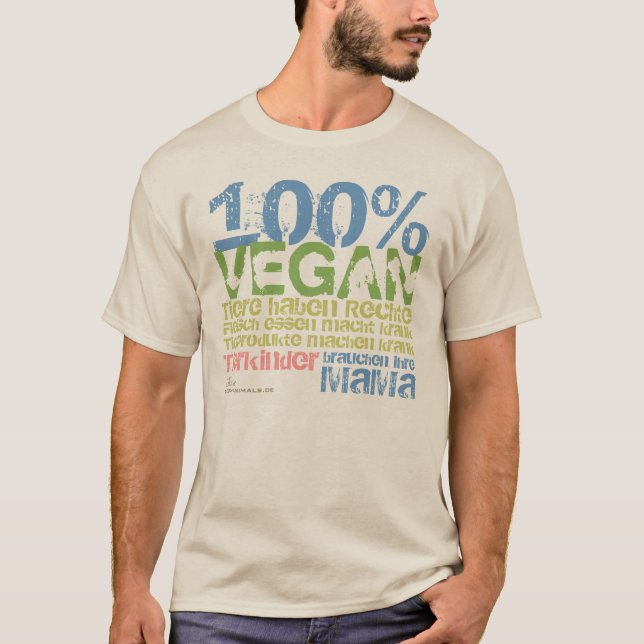 T-SHIRT 100% VEGAN -/- (Devant)
