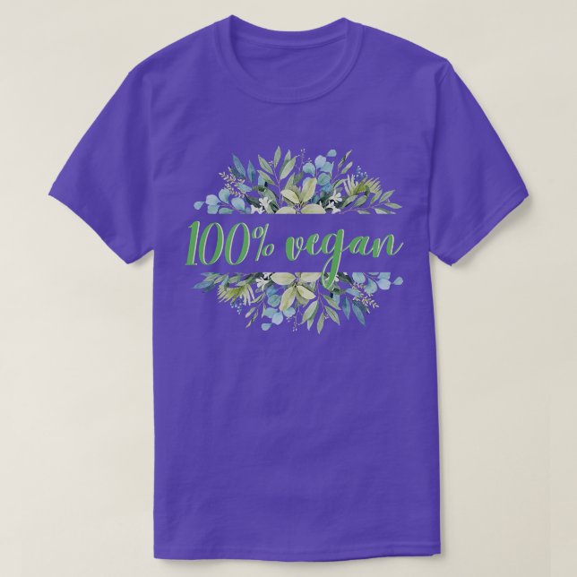 T-shirt 100 Végans Salade Veganisme Légumes Fruits (Design devant)