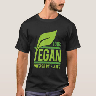 T-shirt 100 Végétalien Alimenté par les Plantes Végétalism