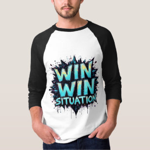 T-shirt 100% Win-Win Homme de base 3/4 manches Rag