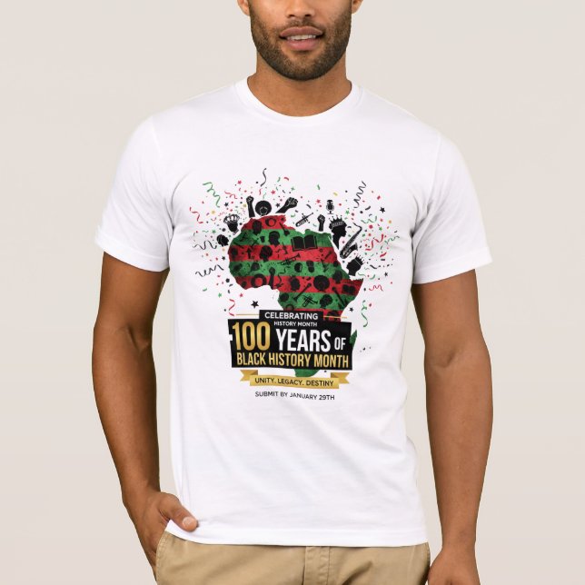 T-shirt 100 Years Celebration Black History Africa Tee (Devant)