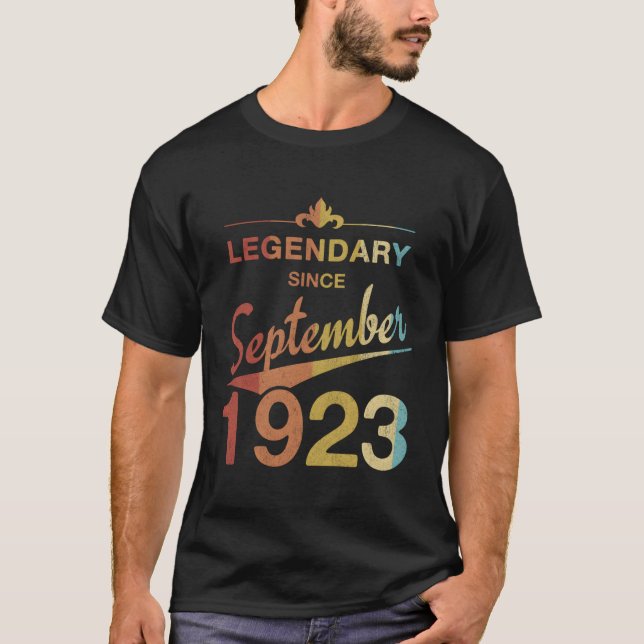 T-shirt 100E 100 Né En Septembre 1923 (Devant)