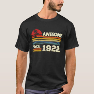 T-shirt 100e anniversaire Awesome depuis 1922 100 ans Bi