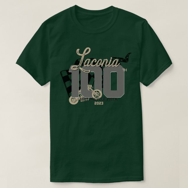 T-shirt 100e anniversaire Semaine de la moto Laconia New H (Design devant)