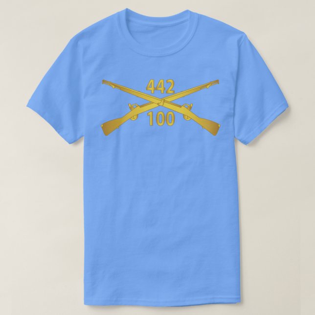 T-shirt 100e Bataillon d'infanterie 442e Régiment d'infant (Design devant)