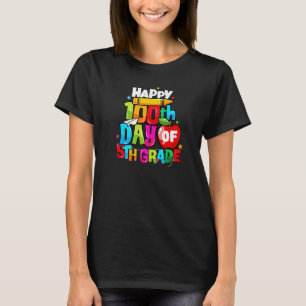 T-shirt 100e Jour De 5e Année Enseignant Enfants Joyeux 10