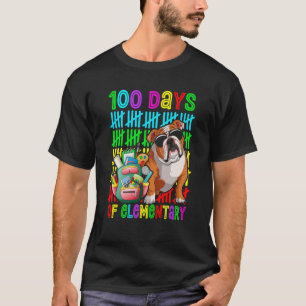 T-shirt 100e Jour De Garçons Élémentaires Enfants Anglais