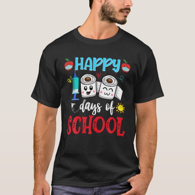 T-shirt 100e Jour de la Quarantine Virtuelle School (Devant)
