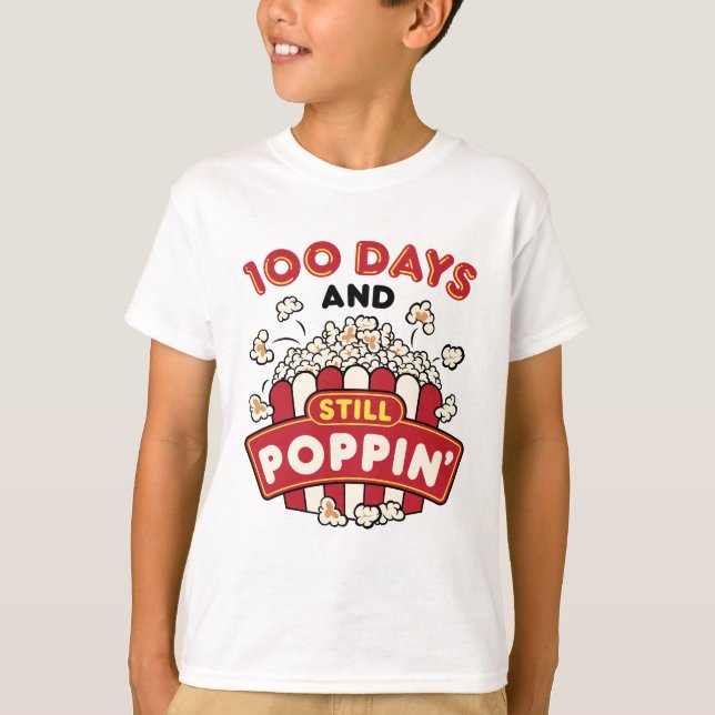 T-shirt 100e Jour de l'école 100 jours et toujours Poppin (Devant)
