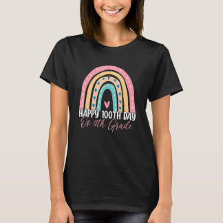 T-shirt 100e Jour De L'École 4e Année Professeur Boho Arc-