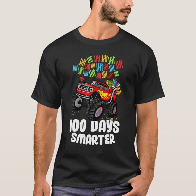 T-shirt 100e Jour De L'École Camion Monster 100 Smarter_2 (Devant)