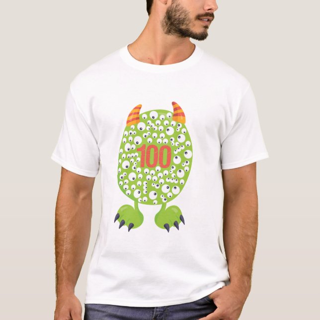 T-shirt 100e jour de l'école Chemise Enseignant Long Sleev (Devant)