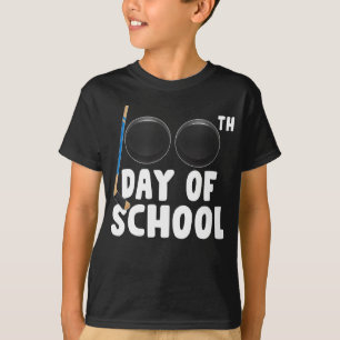 T-shirt 100e jour de l'école drôle idée hockey sur glac
