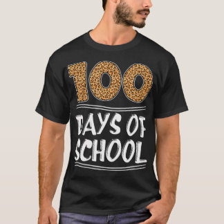 T-shirt 100E Jour De L'École Empreinte de léopard Enseigna