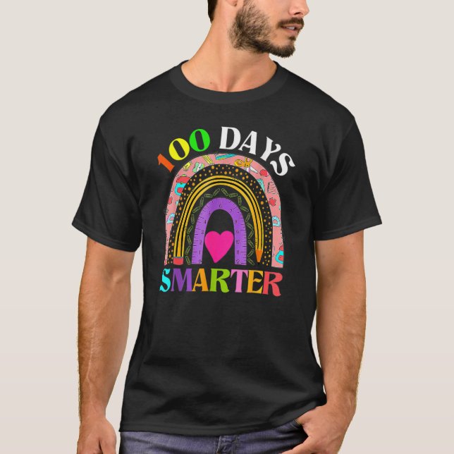 T-shirt 100e Jour De L'École Enseignant 100 Jours Smarter  (Devant)