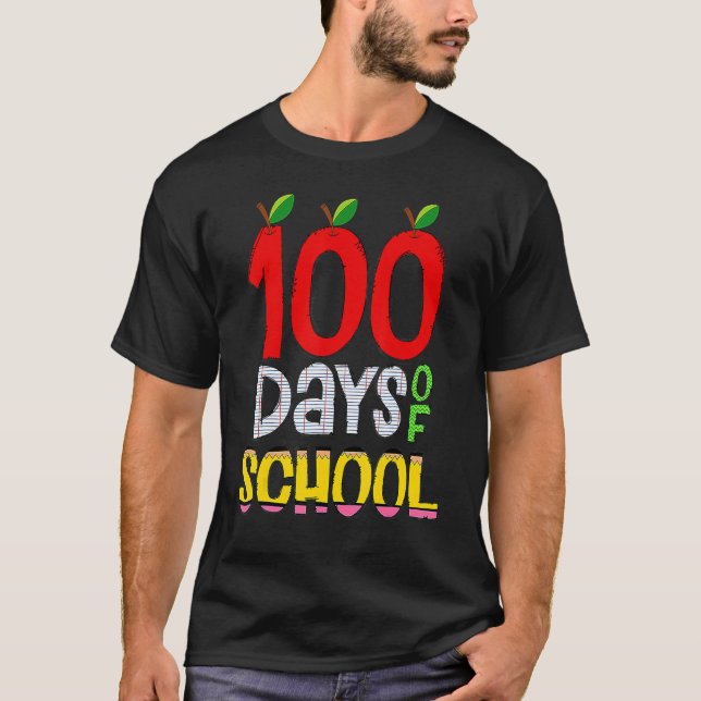 T-shirt 100e Jour De L'École Enseignant 100 Jours Smarter  (Devant)