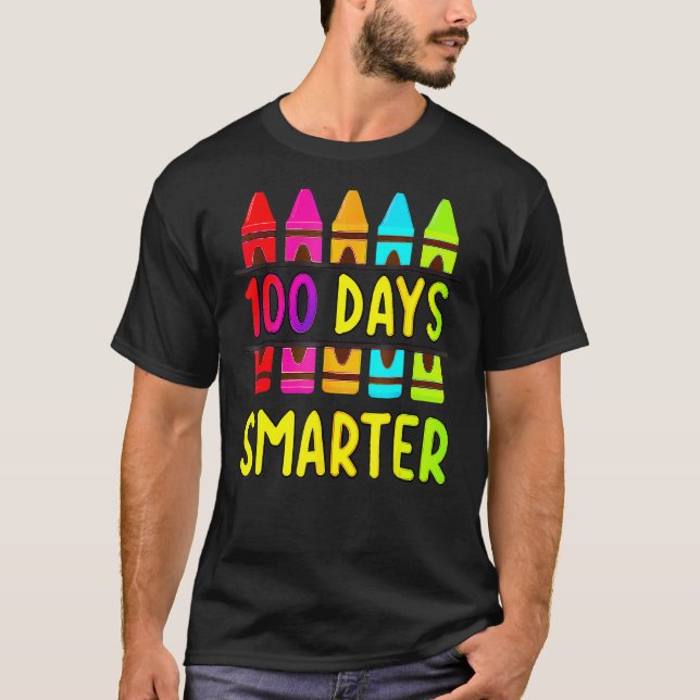 T-shirt 100e Jour De L'École Enseignant 100 Jours Smarter  (Devant)