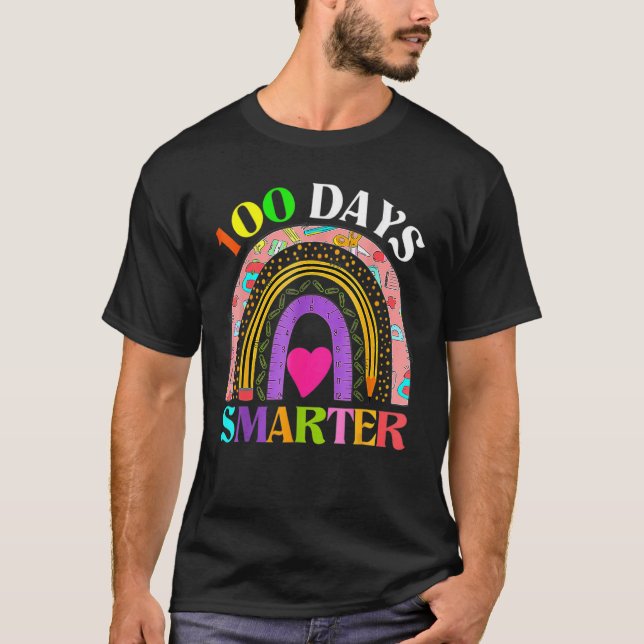 T-shirt 100e Jour De L'École Enseignant 100 Jours Smarter  (Devant)
