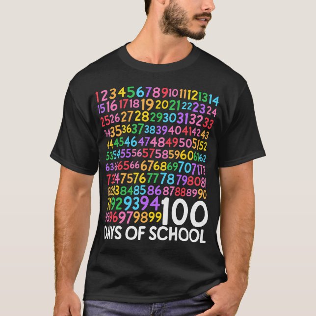 T-shirt 100E Jour De L'École Enseignant Enfants 100 Jours  (Devant)