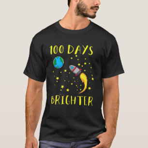 T-shirt 100E Jour De L'École Étoiles Fusées Spatiales Pour