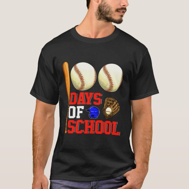 T-shirt 100E Jour De L'École Étudiant De Baseball 100 D (Devant)