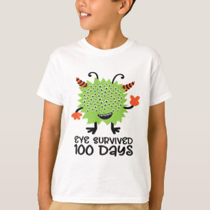 T-shirt 100e Jour De L'École Monster Garçons Enfants Oeil 