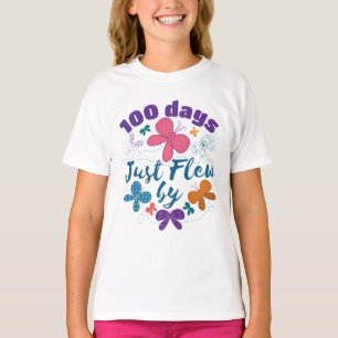 T-shirt 100e Jour de l'école Papillon 100 jours volés par