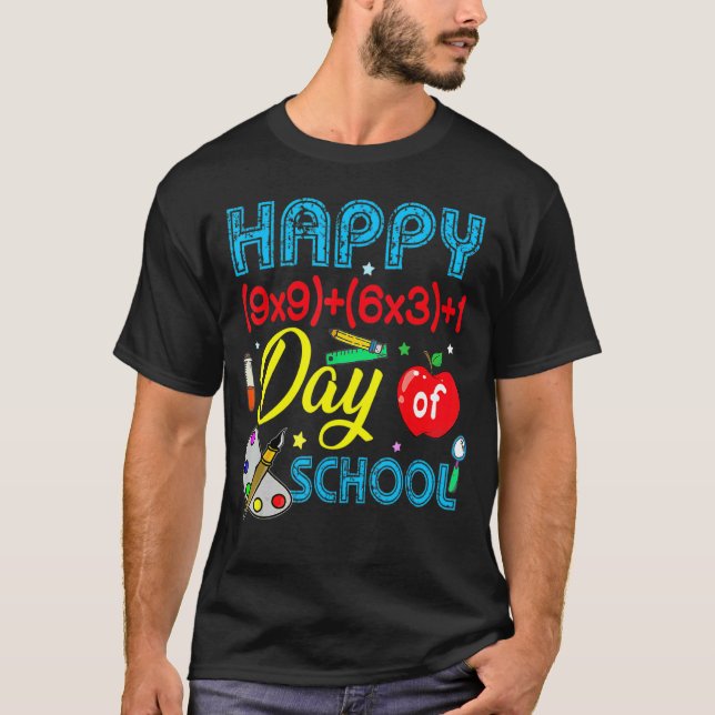 T-shirt 100e jour de mathématiques Professeur Formule math (Devant)