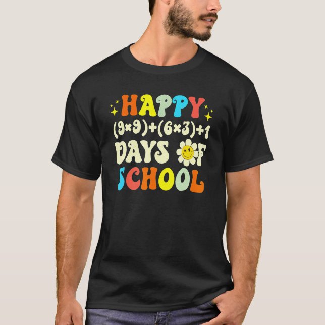 T-shirt 100e jour de mathématiques Professeur Formule math (Devant)
