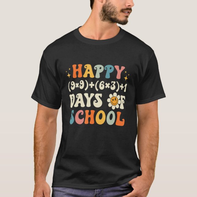 T-shirt 100e jour de mathématiques Professeur Formule math (Devant)