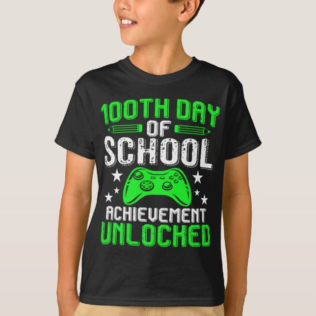 T-shirt 100E Jour De Réussite De L'École Déverrouillée (Devant)