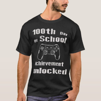T-shirt 100e Jour De Réussite De L'École Jeu Vidéo Déverro