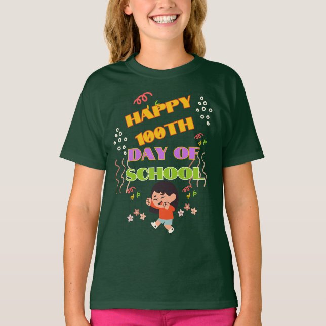 T-shirt 100e jour d'école (Devant)