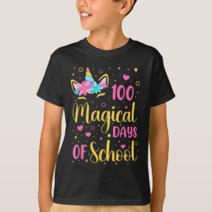 T-shirt 100e jour d'école 100 jours magiques Licorne 100 J