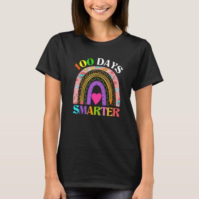 T-shirt 100e jour d'école enseignant  100 jours plus intel (Devant)