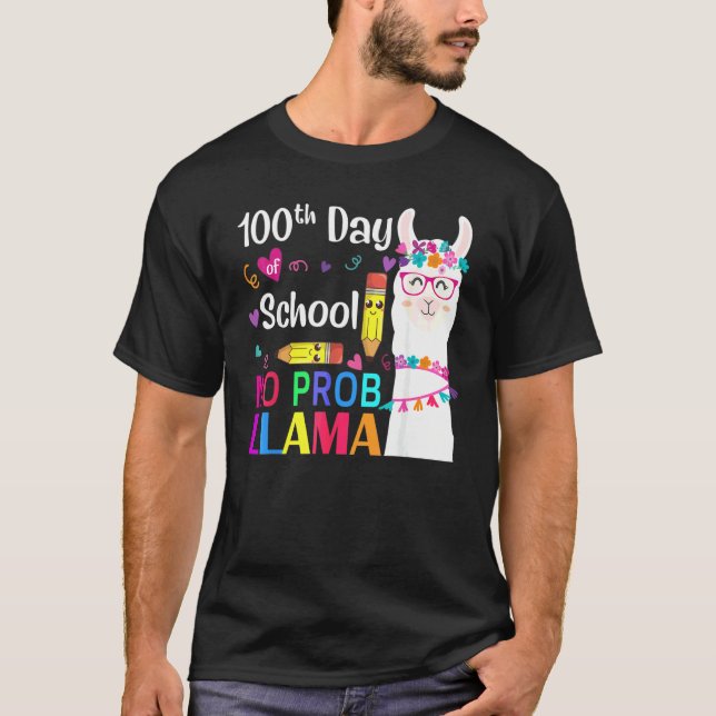 T-shirt 100e jour d'école enseignant élève 100 jours intel (Devant)