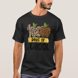 T-shirt 100e jour d'école Enseignant Élève Léopard 100 Da