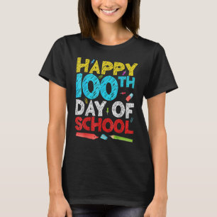 T-shirt 100e jour d'école enseignants enfants heureux 10